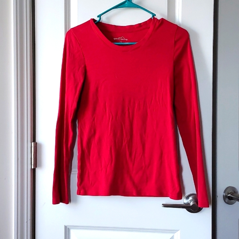 Eddie Bauer long sleeve tee red small